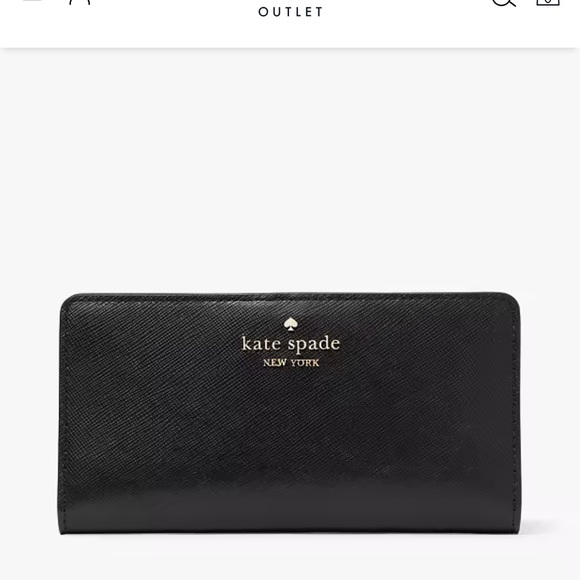 Kate Spade Madison Large Slim Bifold Wallet
Black 
NWT - Picture 4 of 16